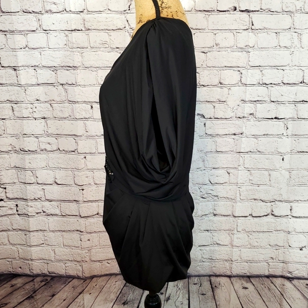 MM Couture by Miss Me Black One-Shoulder Dress Size M - Picture 7 of 11